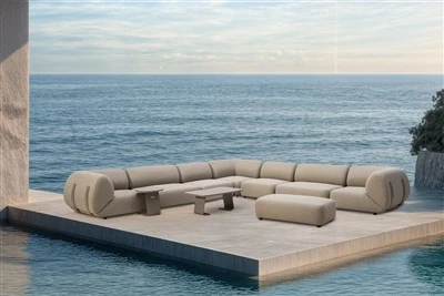 Sofa Bingkai Aluminium Luaran Mewah Premium Valenya