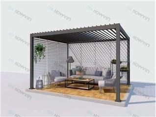 Pergola Aluminium Hitam