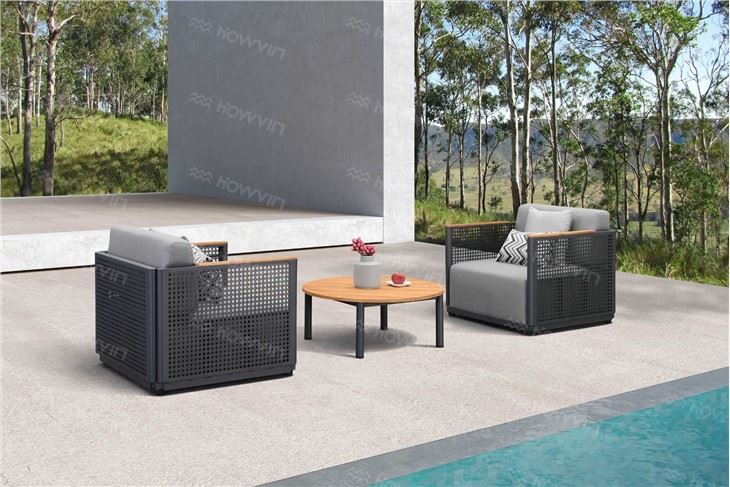 Howvin Villa Leisure Outdoor Sofa Combination Balcony Outdoor Courtyard Garden Rain Sunscreen Aluminum Alloy Homestay Furniture
